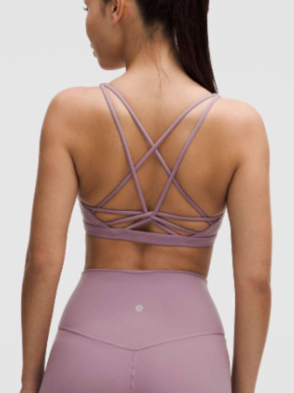 Lululemon Nulu Strappy Scoop-Neck Bra *Light Support, A/B Cup Lavender Lux Sz 2